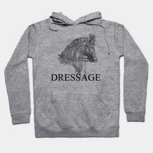 Dressage Horse Illustration with Text Hoodie